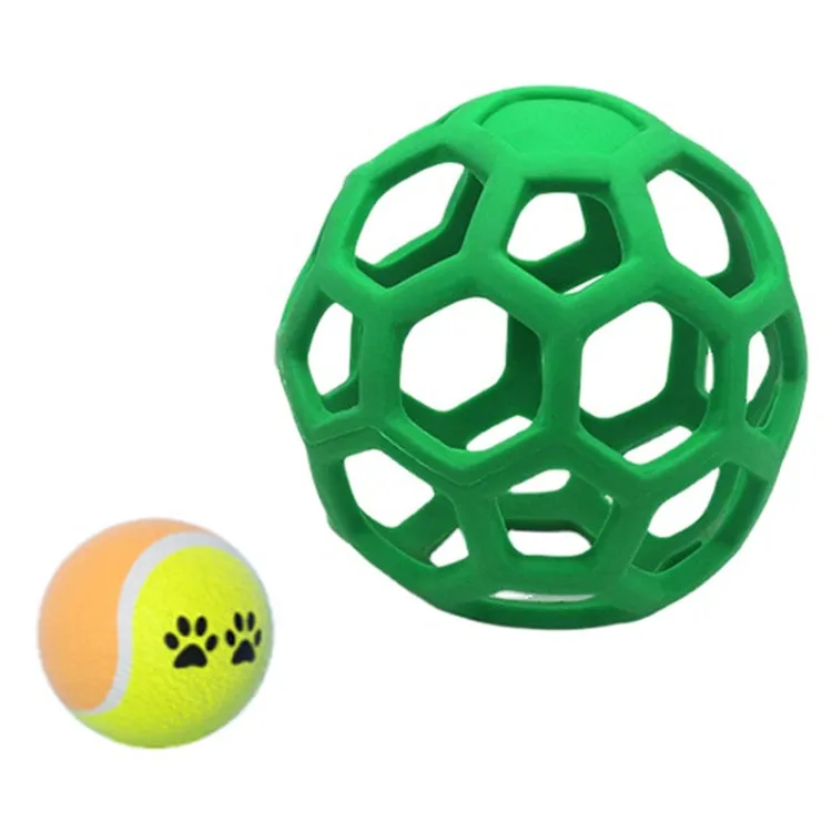 1030001 Dog Toy Hollow Ball Bite-resistant Elastic Pet Rubber Toy Balls, Spec: