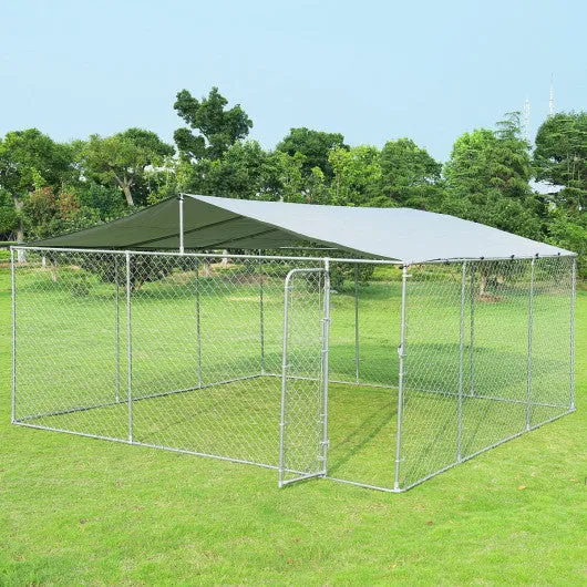 15' x 15' Large Pet Dog Run House Kennel Shade Cage-Dog kennel