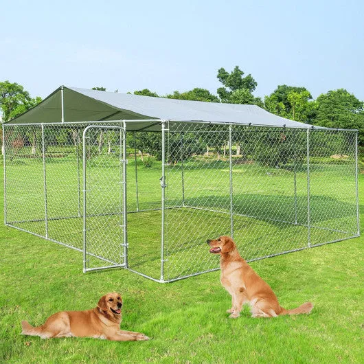 15' x 15' Large Pet Dog Run House Kennel Shade Cage-Dog kennel