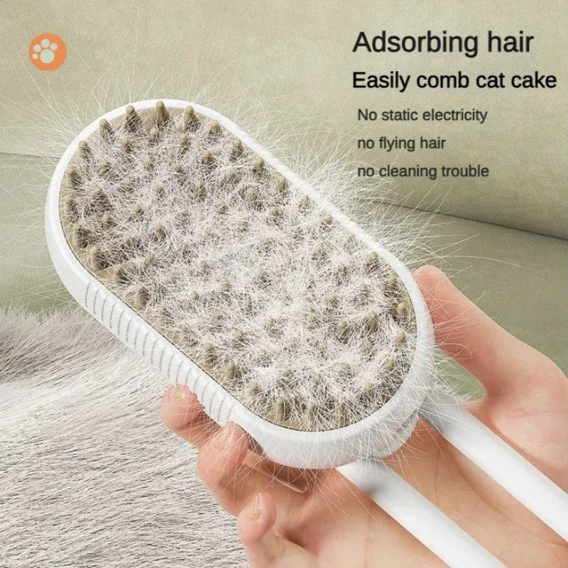 3 in 1 Motorized Spray Cat Brush Dog Massage Brush for Grooming Massage, Tangle Removal and Loose Hair Pet Products