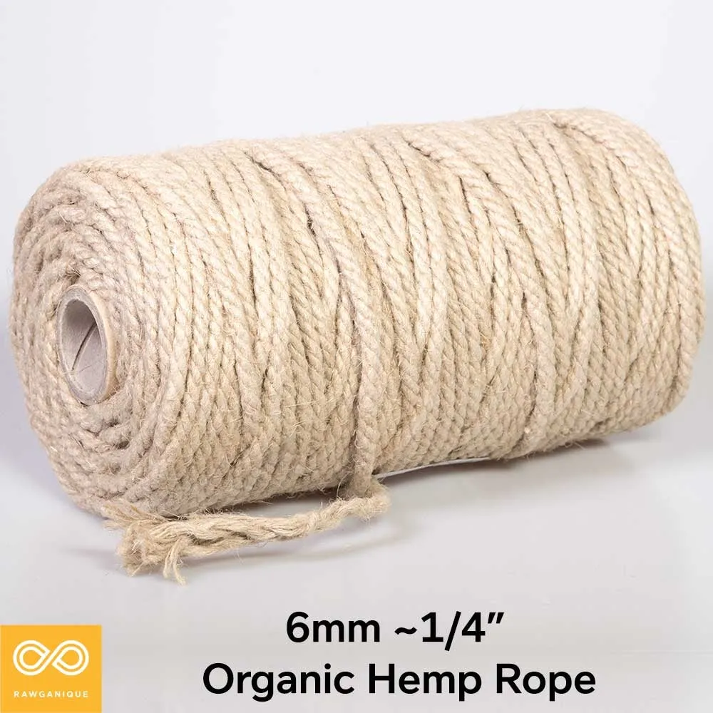 6mm Organic Hemp Rope (3kg Roll)