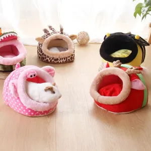 Adorable Hamster Guinea Pig Mini Beds Hideout Caves