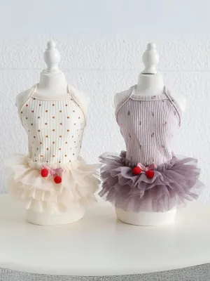 Adorable Tutu Cherry Delight Dog Dress