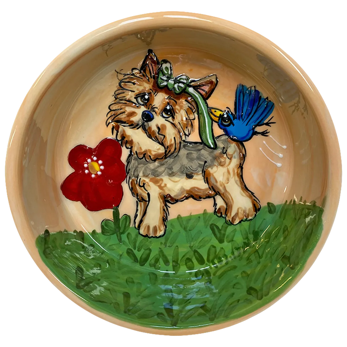 Adorable Yorkie Terrier Bowl by Debby Carman