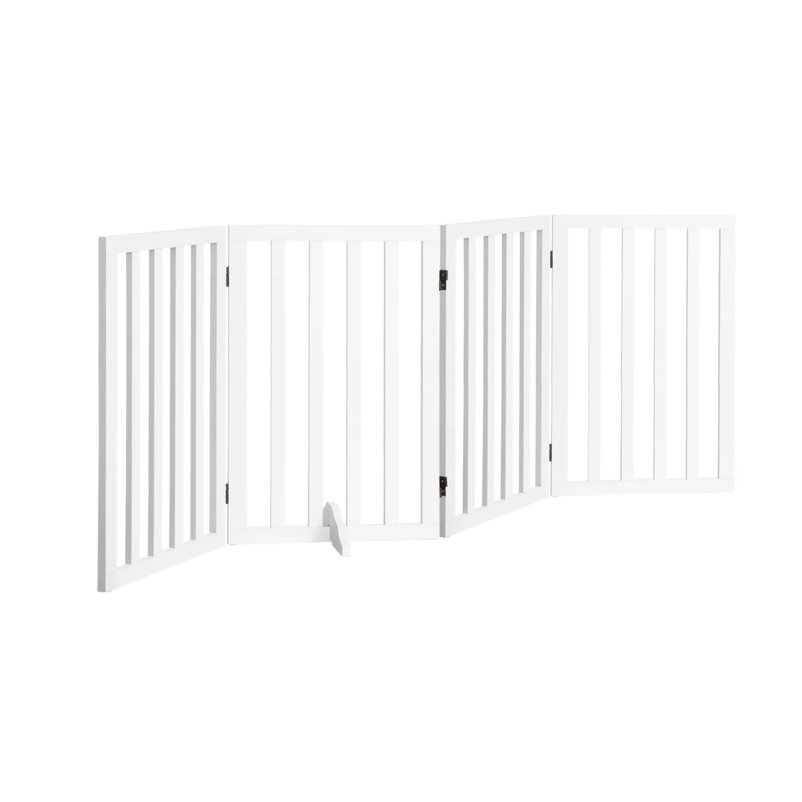 Alopet Wooden Pet Gate Dog Fence Safety Stair Barrier Security Door 4-Panel 80cm