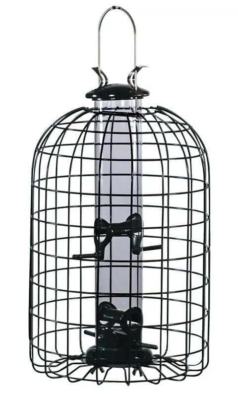 Audubon Wild Bird 1.25 lb Plastic/Wire Caged Tube Bird Feeder 4 ports