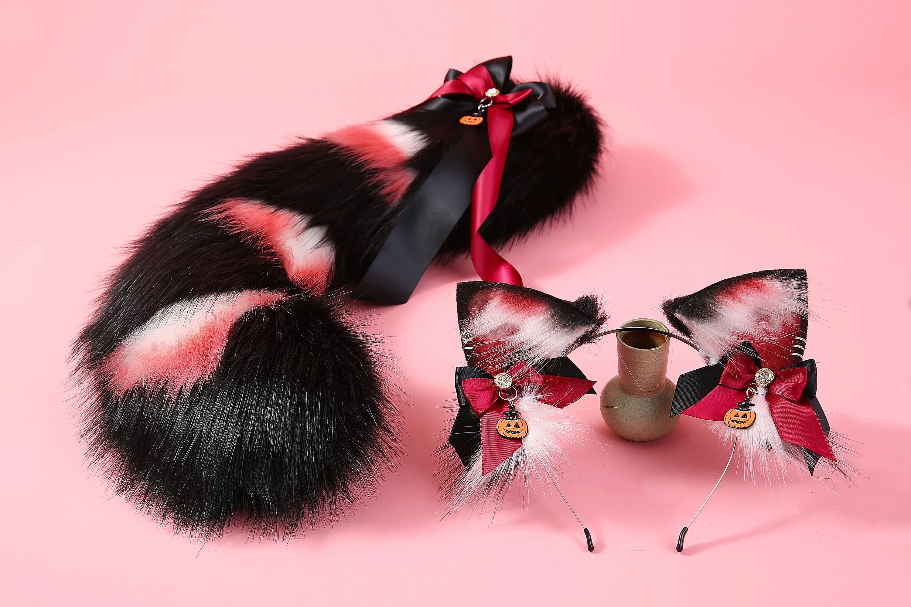 Cat ear headband and tail set kittenplay