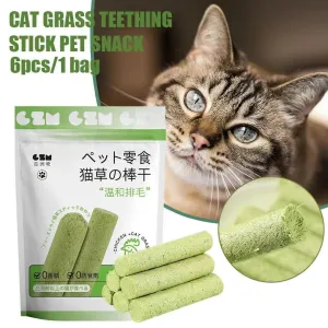 Cat Grass Teething Sticks 6pcs Healthy Smiles