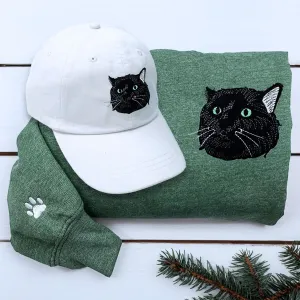 Cat Lover’s Cozy Combo: Sweatshirt & Matching Hat Set