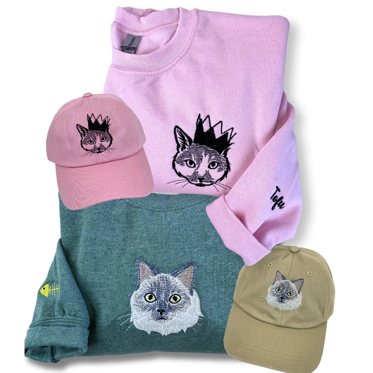 Cat Lover’s Cozy Combo: Sweatshirt & Matching Hat Set