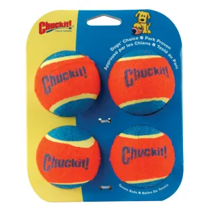 Chuckit! Blue/Orange Rubber Ball Launcher Tennis Balls Medium 4 pk