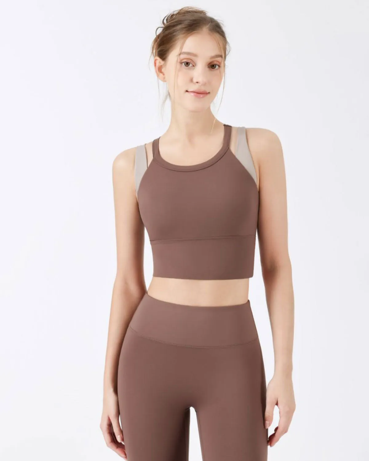 Coffee X-Cross Yoga Camis