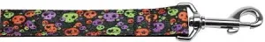 Confetti Skulls Nylon Dog Leash 4 Foot