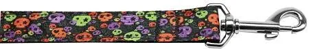 Confetti Skulls Nylon Dog Leash 4 Foot