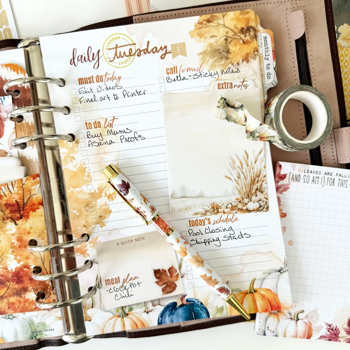 Cozy Season Planner Kit - NO INSERTS October 2024