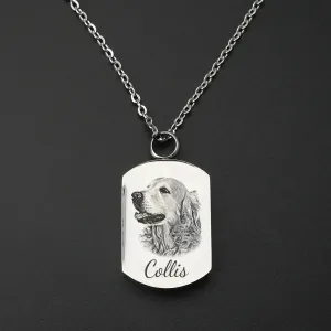 Custom Personalized Pet Photo Pendant Cremation Necklace