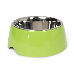 Dear Pet Curve Cut Dog Bowl in Green