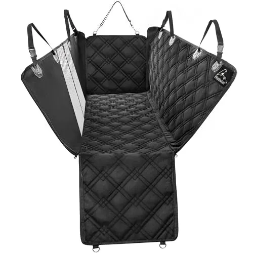 Dog Seat Cover with Mesh Window - Standard Black by Meadowlark for Unisex - 4.4 lb Car Seat Cover