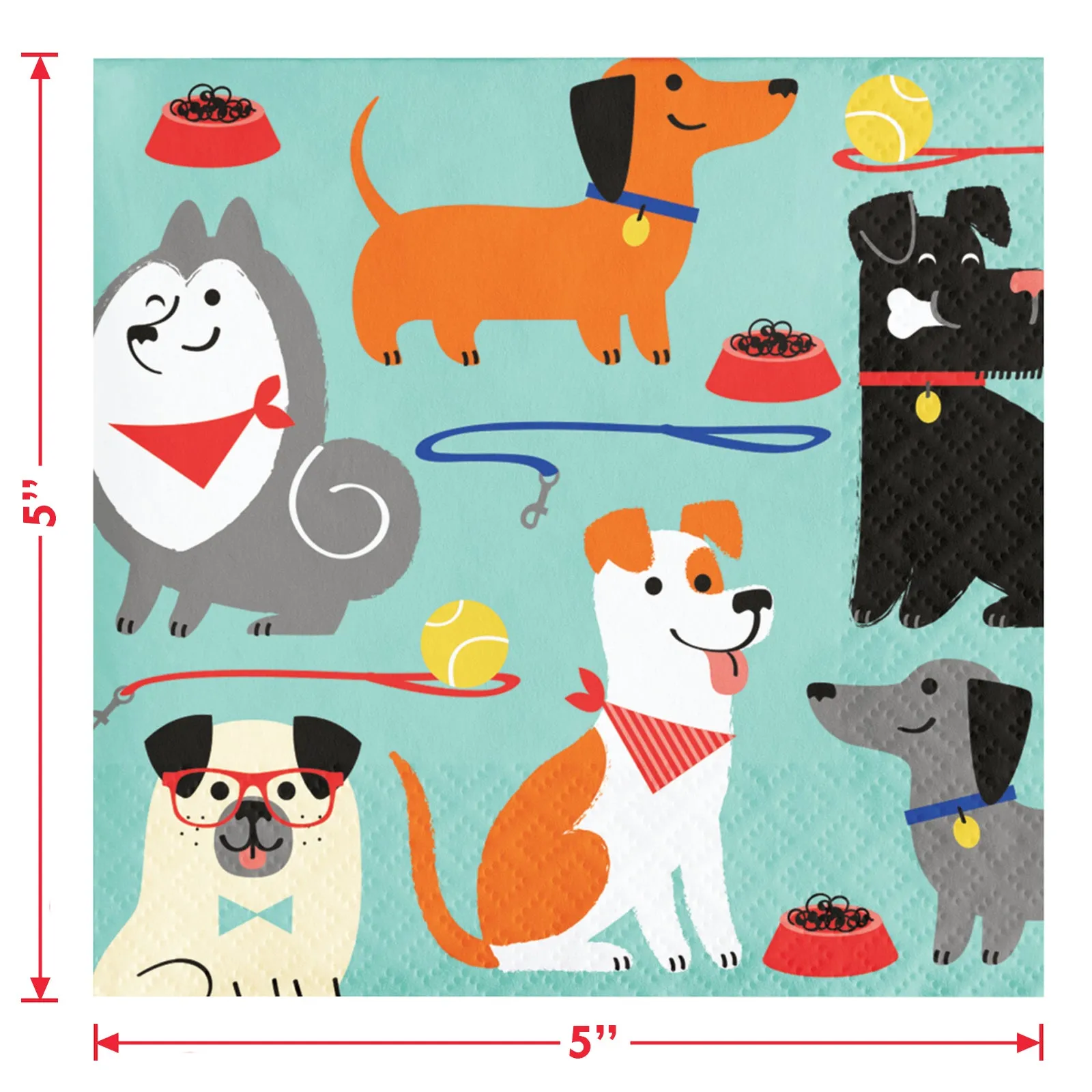 Dog Theme Party Supplies - Puppy Dog Shaped Paper Dinner Plates, Beverage Napkins, and Forks (Serves 16)