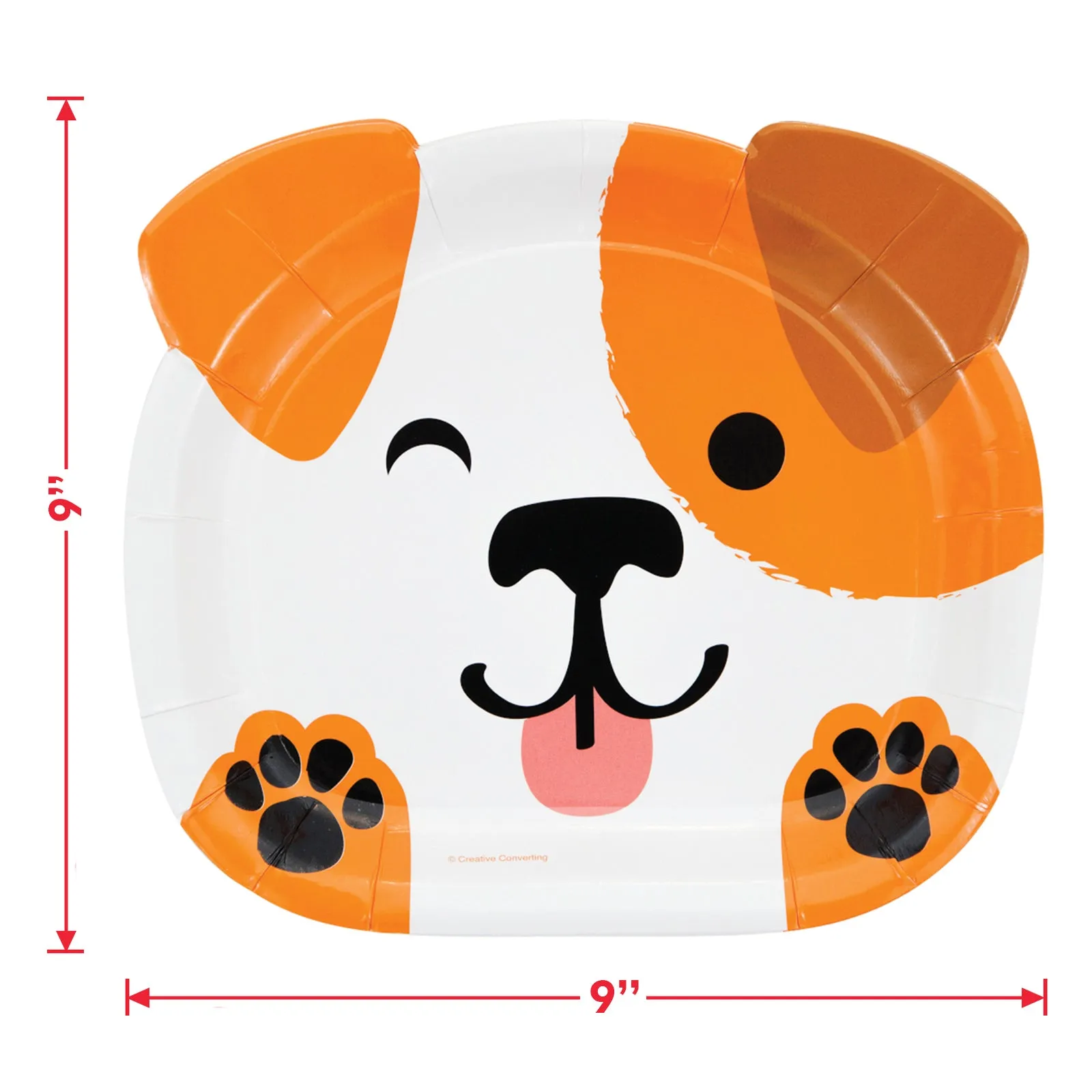 Dog Theme Party Supplies - Puppy Dog Shaped Paper Dinner Plates, Beverage Napkins, and Forks (Serves 16)