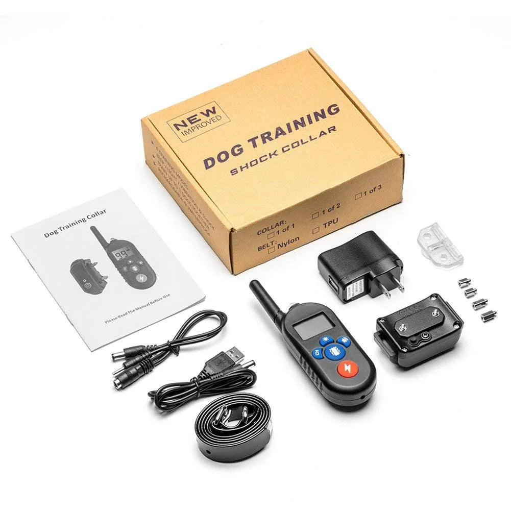 Dog Training Collar Anti-Barking 800M Remote Control Electric Shock Vibration Warning Pet Supplies Electronic Waterproof Training Aids