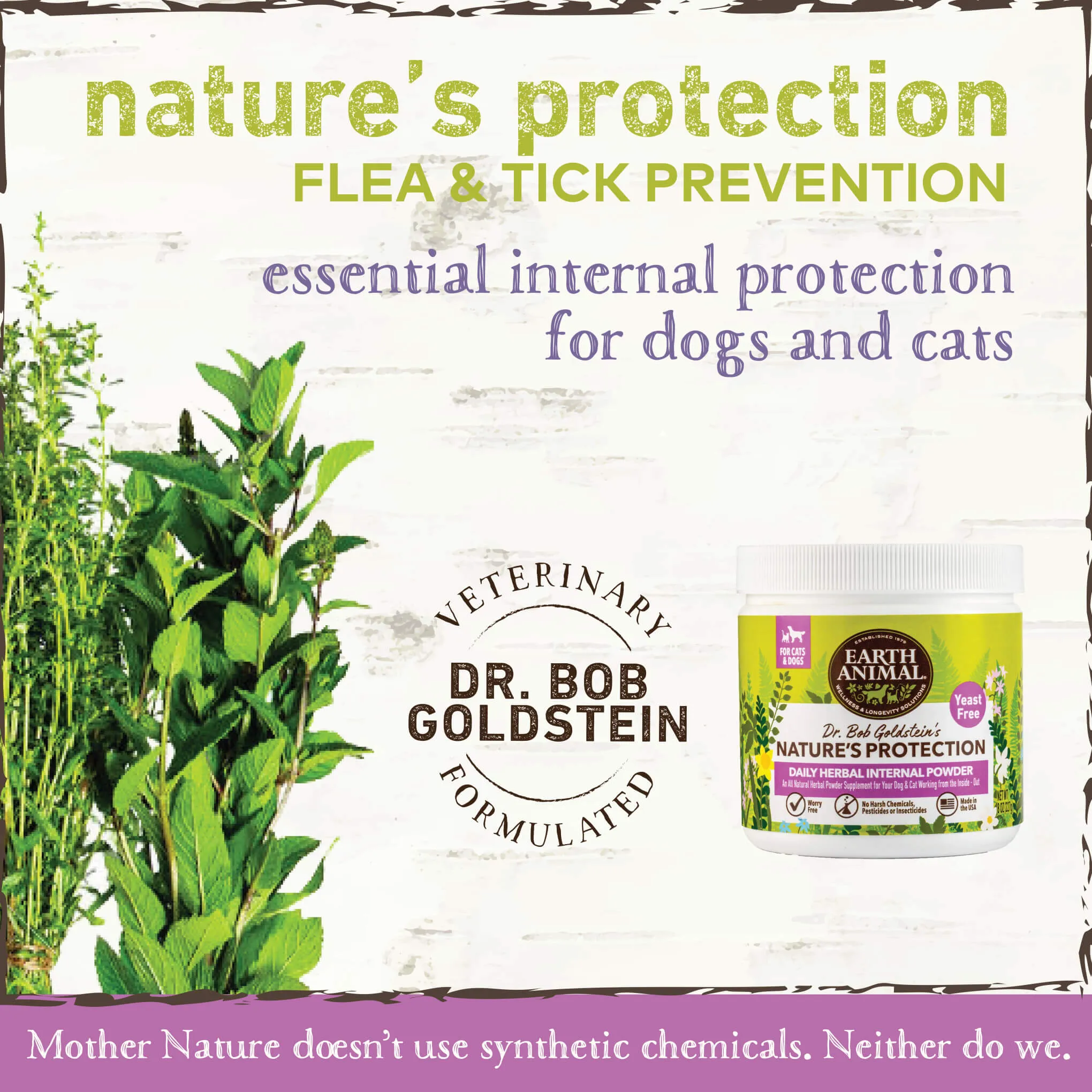 Earth Animal Nature's Protection Daily Herbal Internal Powder for Dogs & Cats