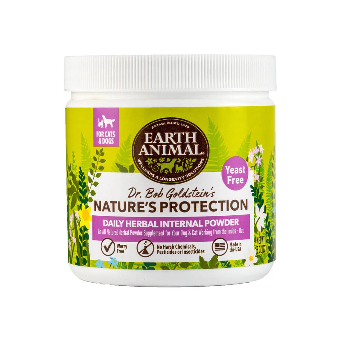 Earth Animal Nature's Protection Daily Herbal Internal Powder for Dogs & Cats