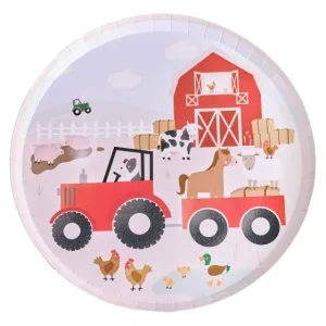 Farm Friends Paper Plates NPC 25cm 8pk