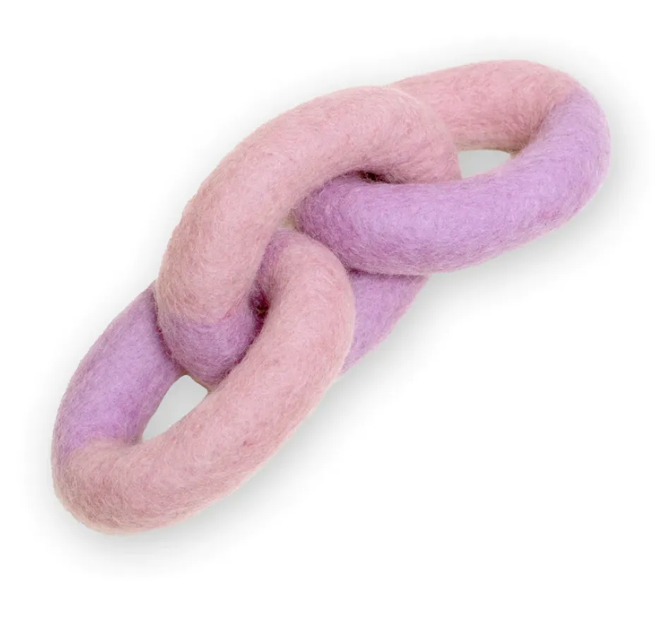 Felt Chain Link Dog Toy