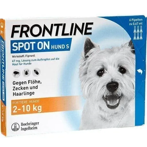 Frontline Spot-On H 10 Solution for Dogs (6 Pack) with Fipronil