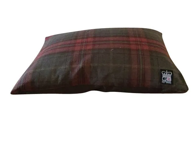 Handmade Country Check Cushion Dog Bed