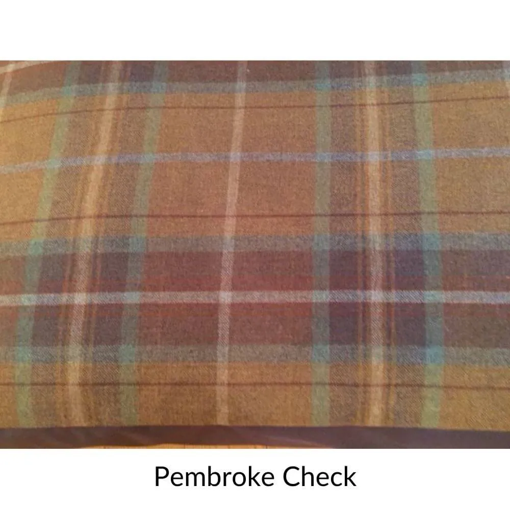 Handmade Country Check Cushion Dog Bed