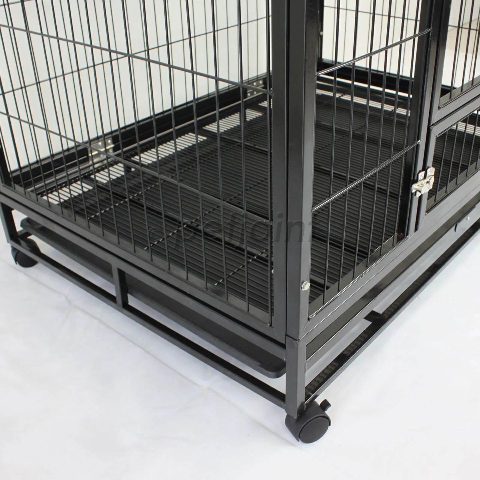 HeavyDuty Metal Pet Crate   Waterproof Polyester Cover – Dog Cat House