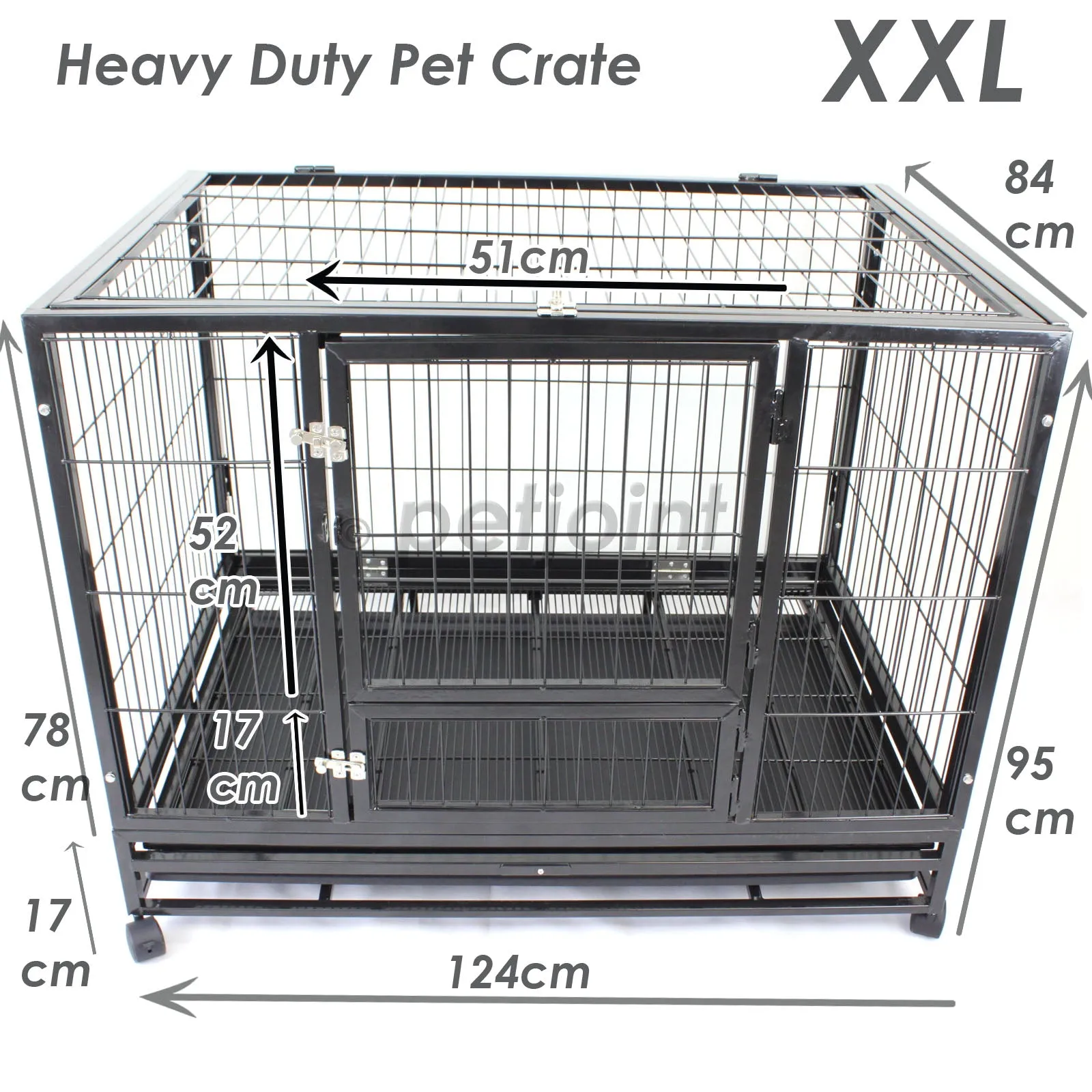 HeavyDuty Metal Pet Crate   Waterproof Polyester Cover – Dog Cat House