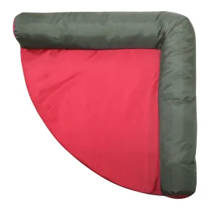 Hiputee Corner Waterproof Bed for Dogs and Cats (Green Red)