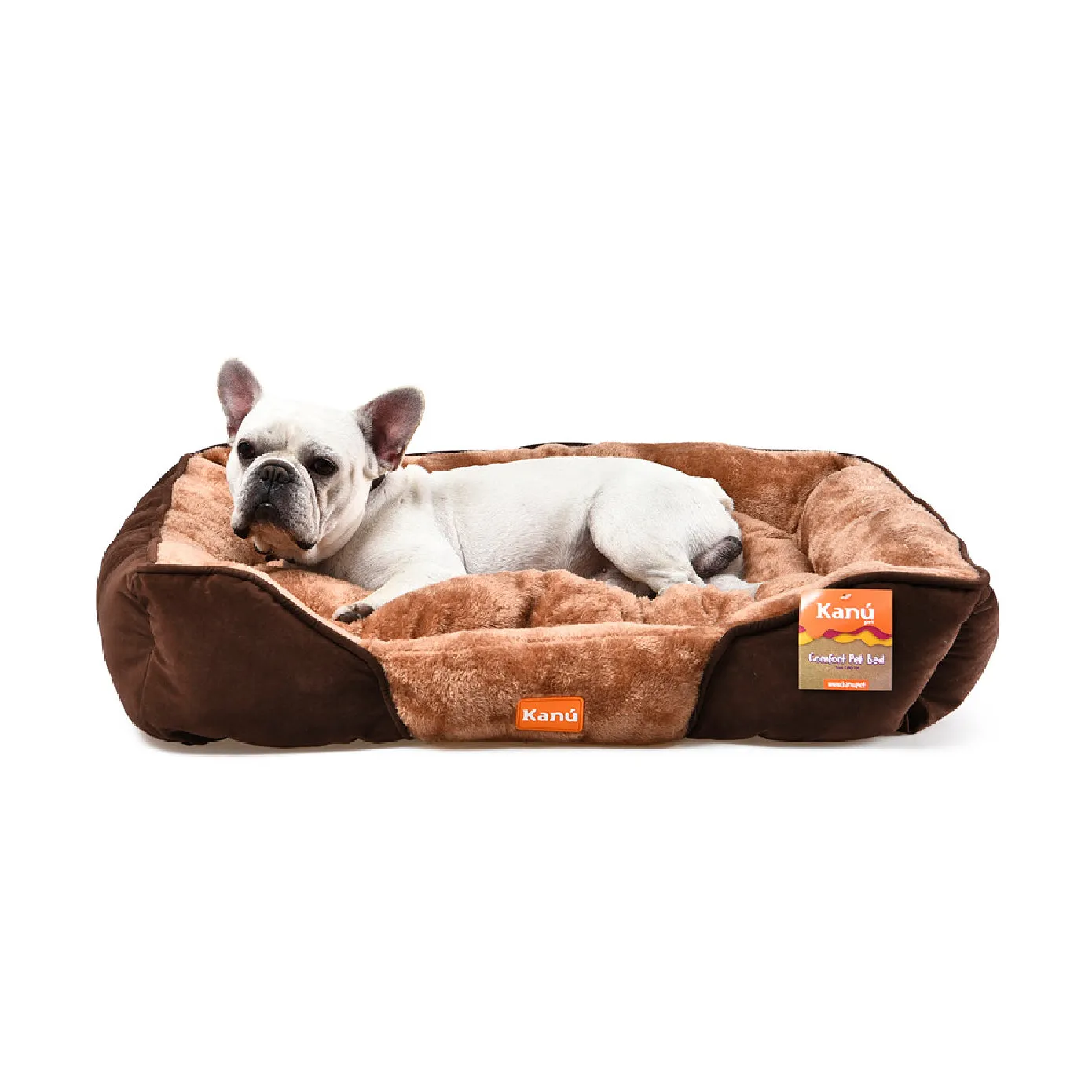 Kanu Pet Rectangular Caramel & Brown Dog Bed