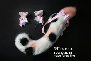 Kitten ear and tail set cat ear headband and tail