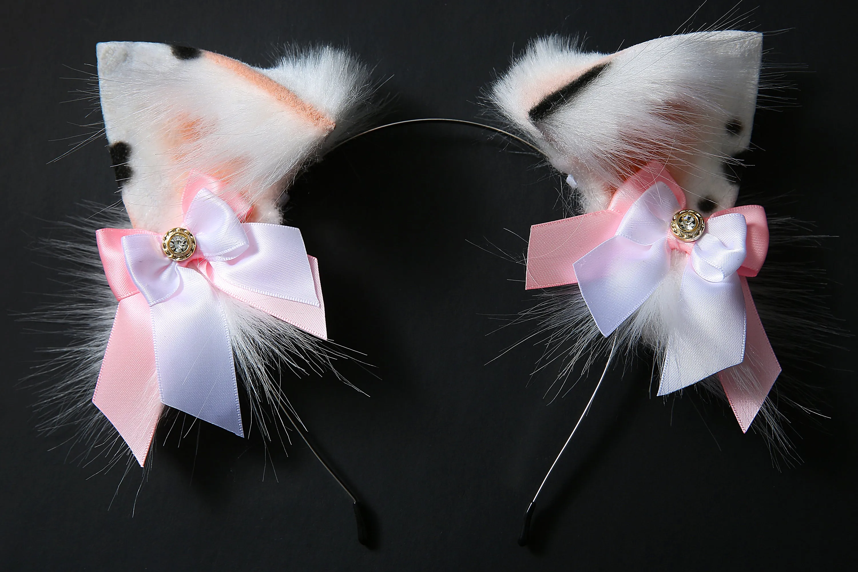 Kitten ear and tail set cat ear headband and tail