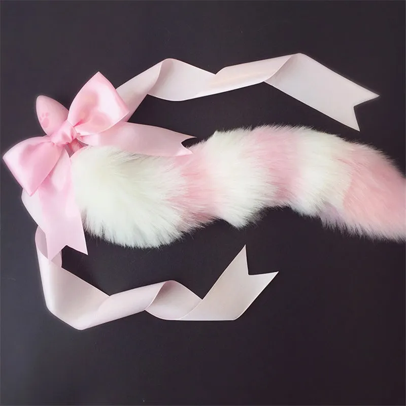 Kitten Multicolored Tails w/ Silicone Plug