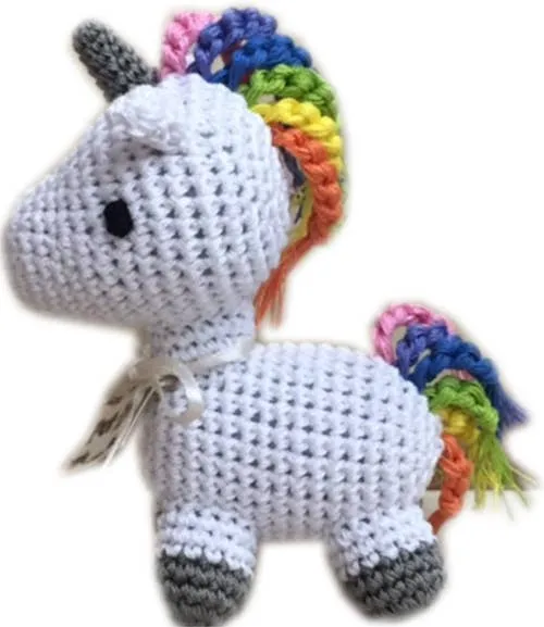 Knit Knacks-Organic Cotton Dog Toy - Unicorn