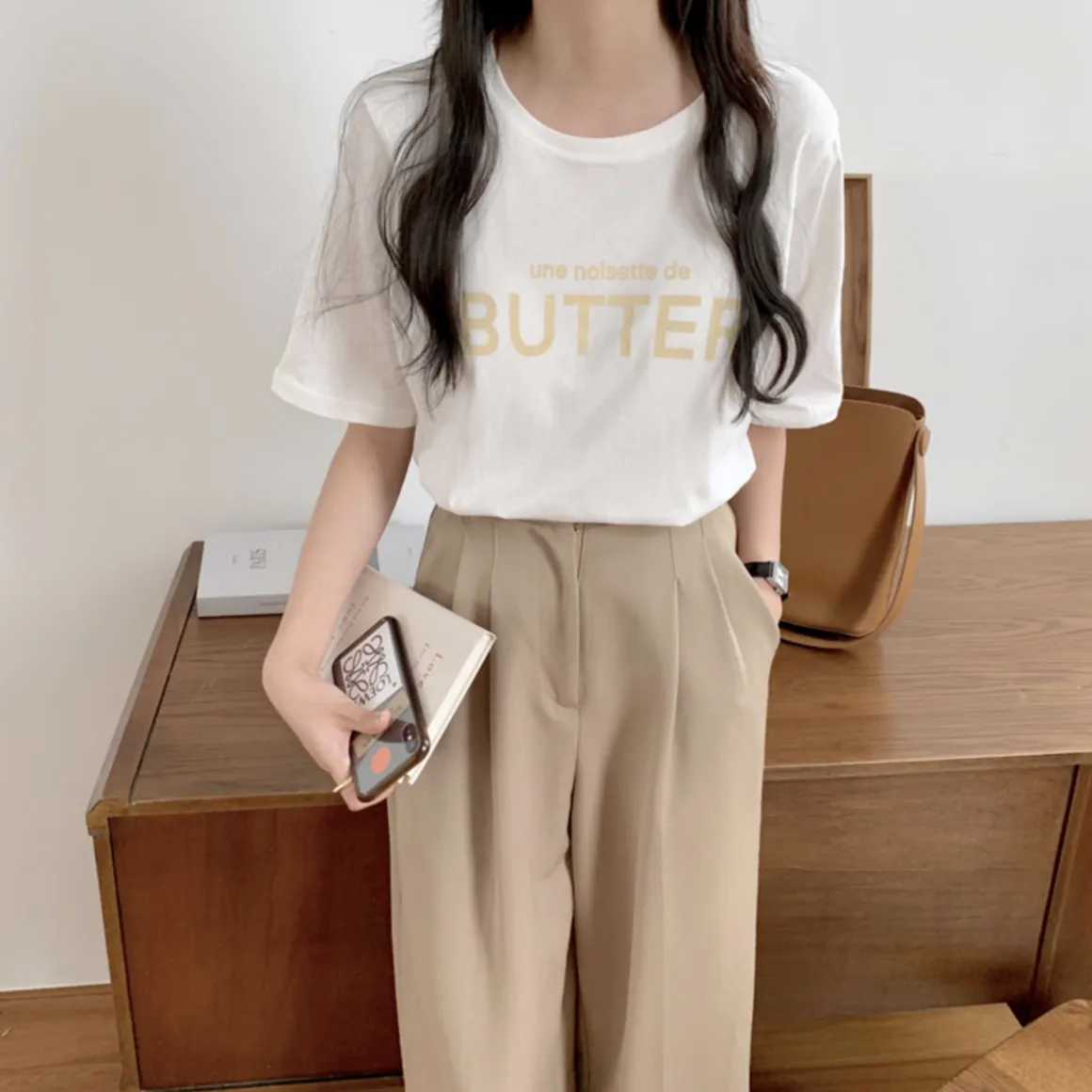 [Korean Style] Annette Box Cotton T-shirt