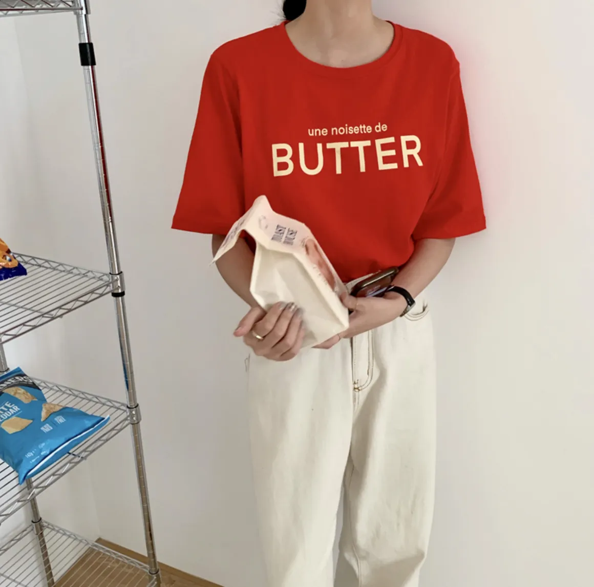 [Korean Style] Annette Box Cotton T-shirt