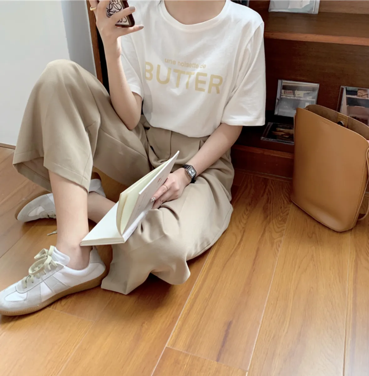 [Korean Style] Annette Box Cotton T-shirt