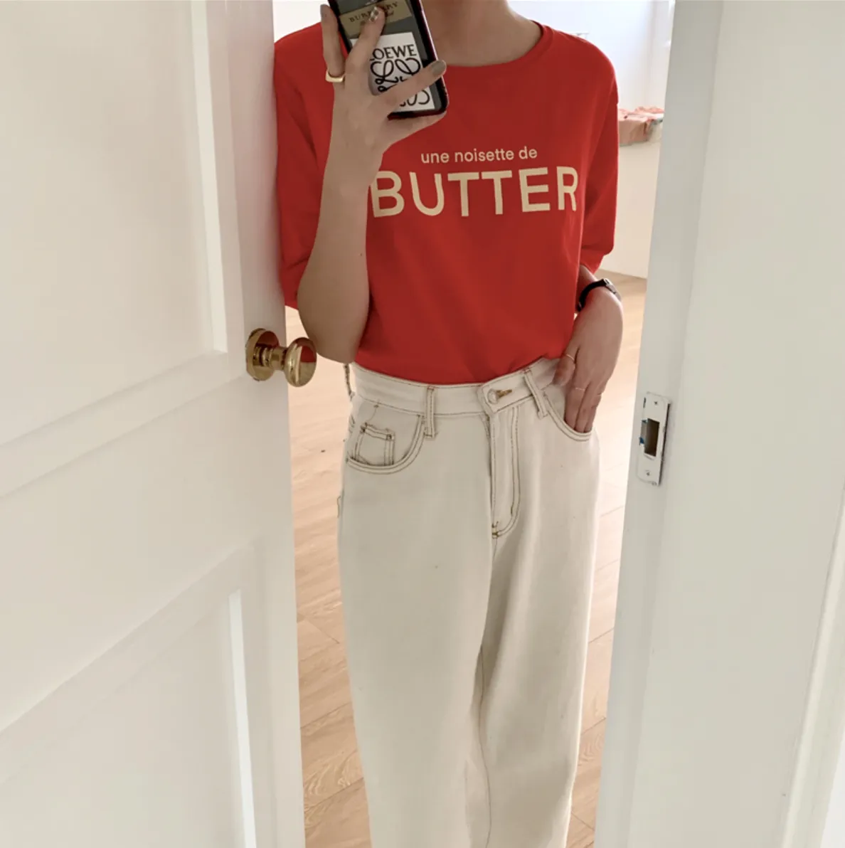 [Korean Style] Annette Box Cotton T-shirt