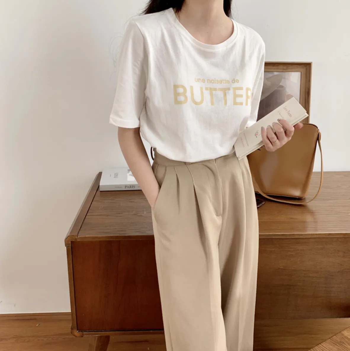 [Korean Style] Annette Box Cotton T-shirt