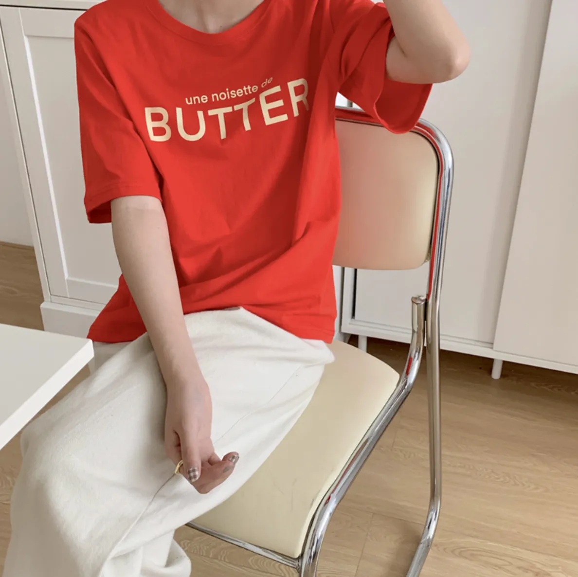 [Korean Style] Annette Box Cotton T-shirt