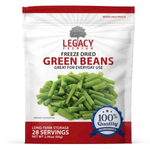 Legacy Freeze Dried and Dehydrated Vegetables - Green Beans