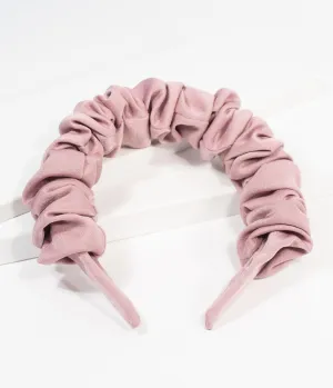 Mauve Gathered Fabric Headband