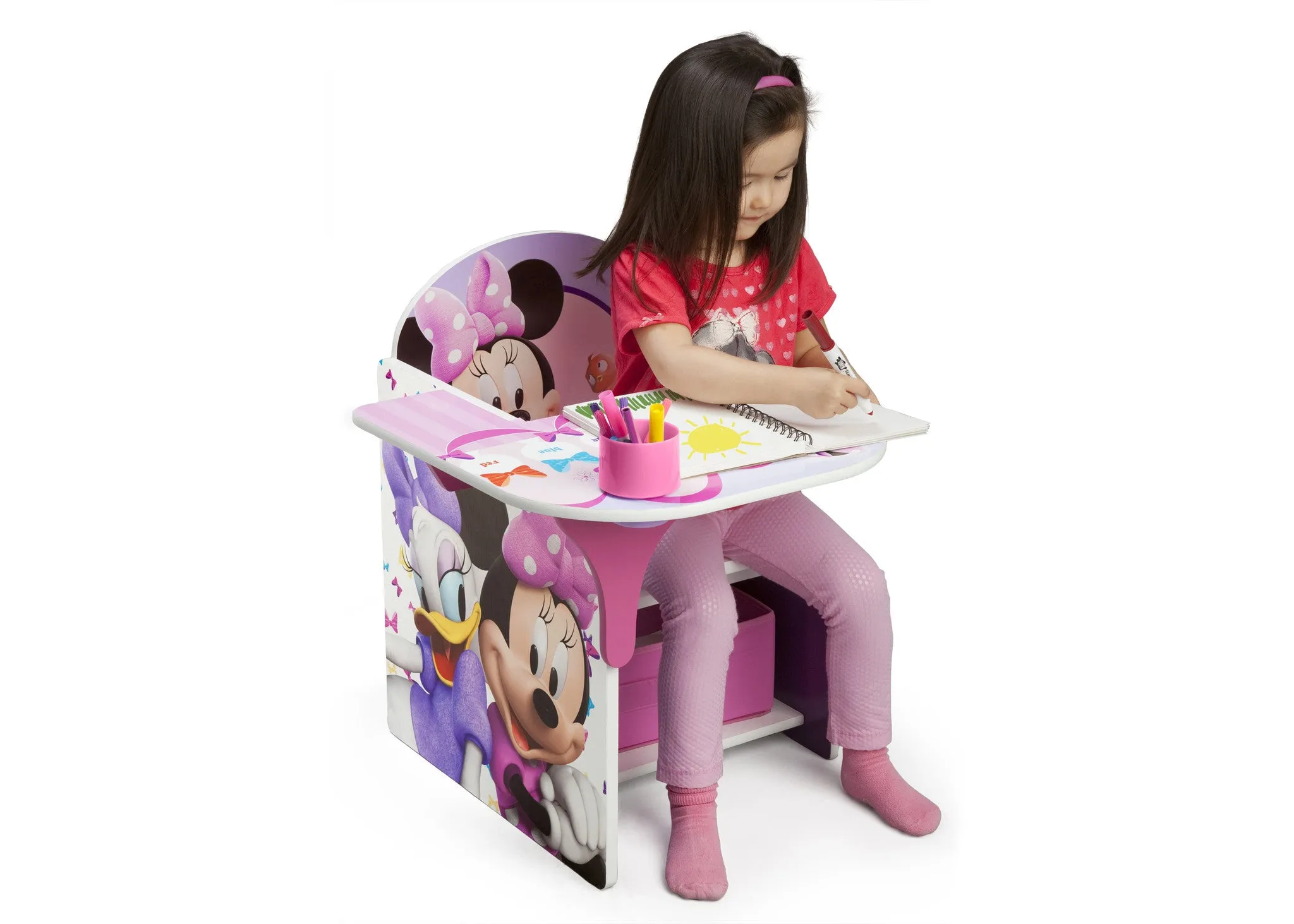 Minnie Mouse Chair Desk with Storage Bin