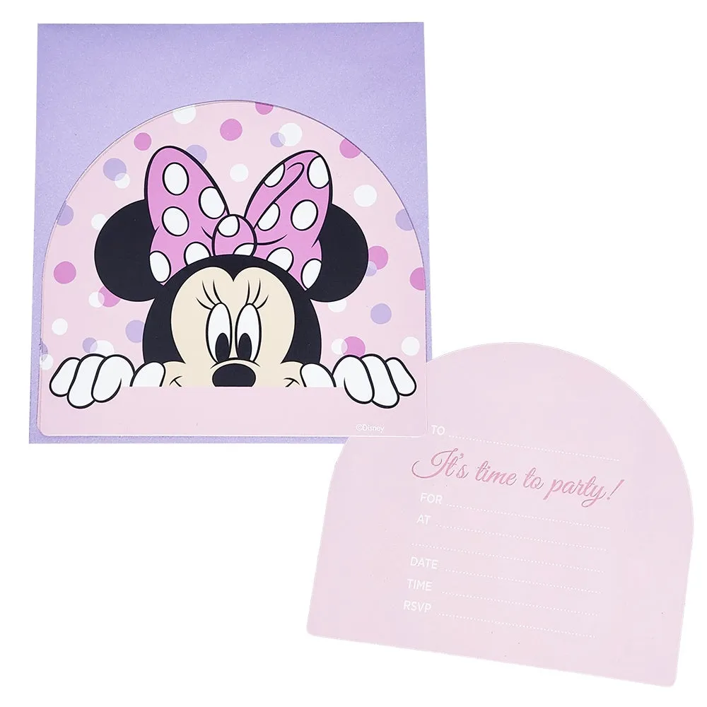 Minnie Mouse Party Invitations - 8 Pkt